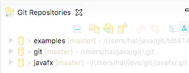 git repositories view
